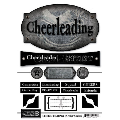 Stamping Station - Cheerleading Fan Sticker